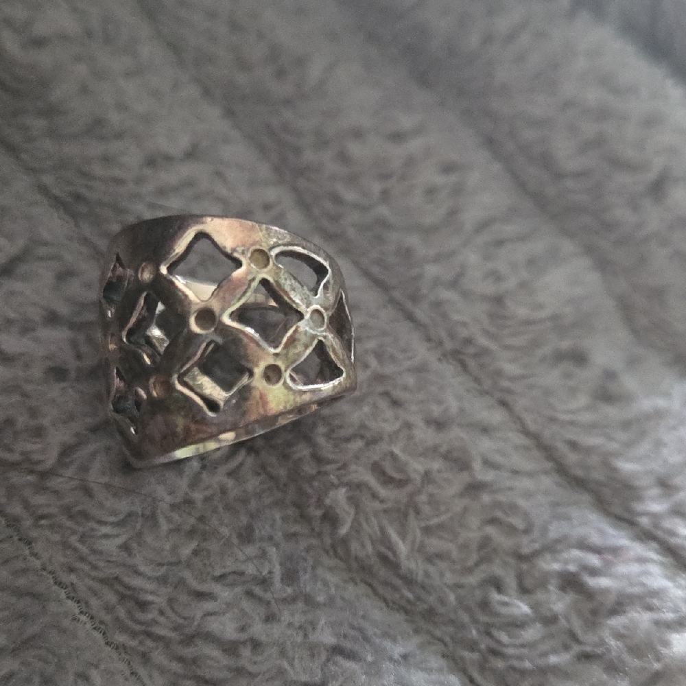 Silver Geometric Ring